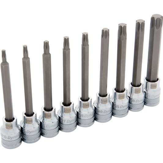 3/8" Drive 9pc Long Torx Socket Set, T15 - T55 alt 0