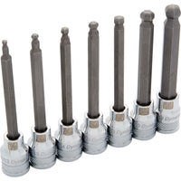 3/8" Drive 7pc SAE Long Ball Nose Hex Socket Set, 1/8" - 3/8" alt 0
