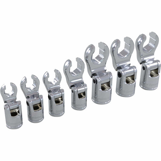 3/8" Drive 7pc SAE Flare Nut Socket Set, 3/8" - 3/4" alt 0