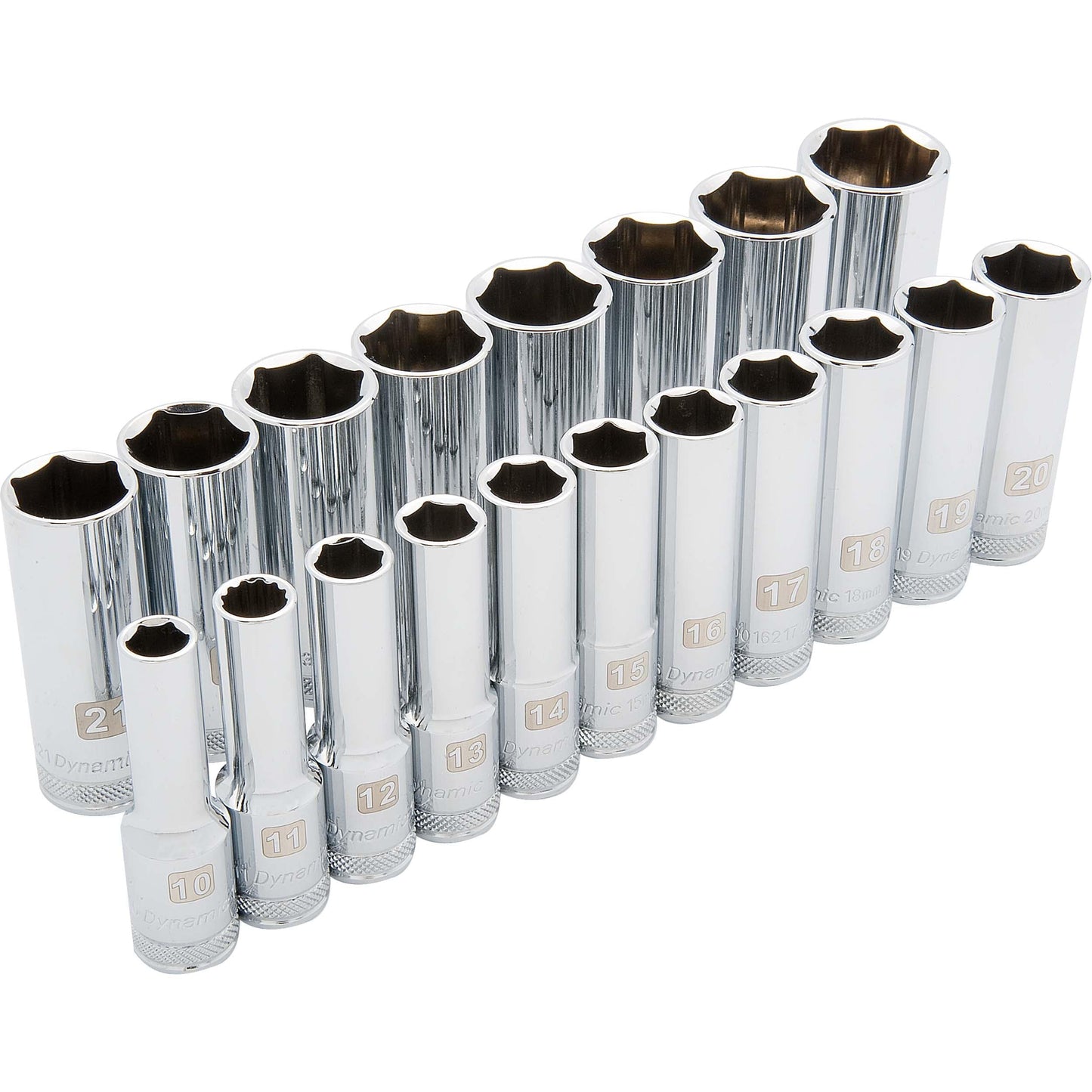 1/2" Drive 19pc 6-Point Deep Metric Socket Set, 10mm - 28mm alt 0