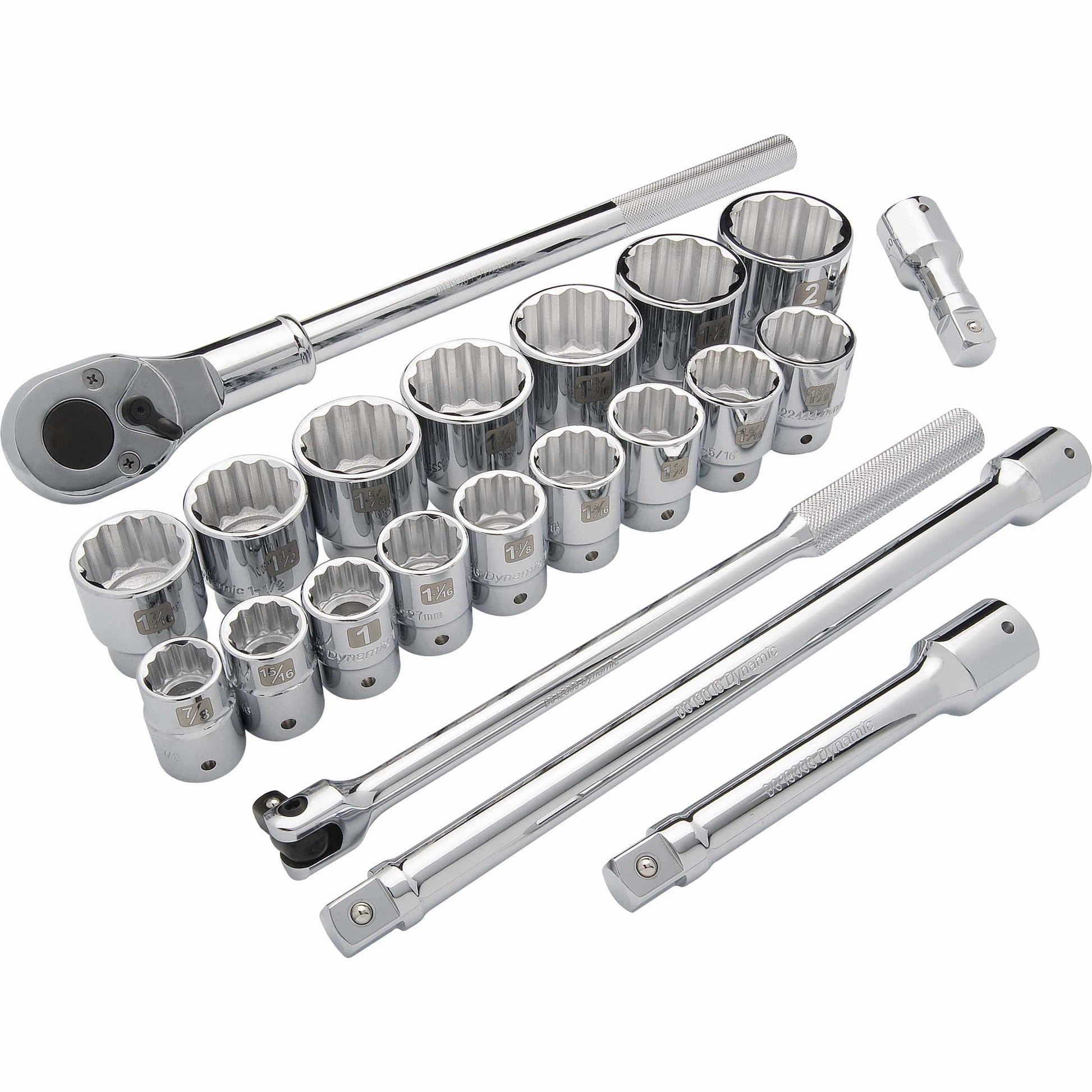 Buy Dynamic Tools 3/4" Drive 21pc 12-Point Standard SAE Socket Set, 7/8 ...
