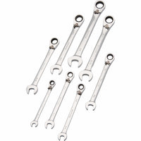 Ratcheting Wrench Set, 8pc, SAE, Reversible Combination, 5/16" - 3/4" alt 0