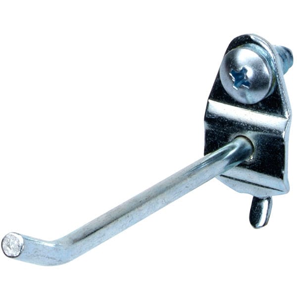 DuraHook 2 1/2" Single Rod, 30 Degree Pegboard Hook, 10 Pack alt 0