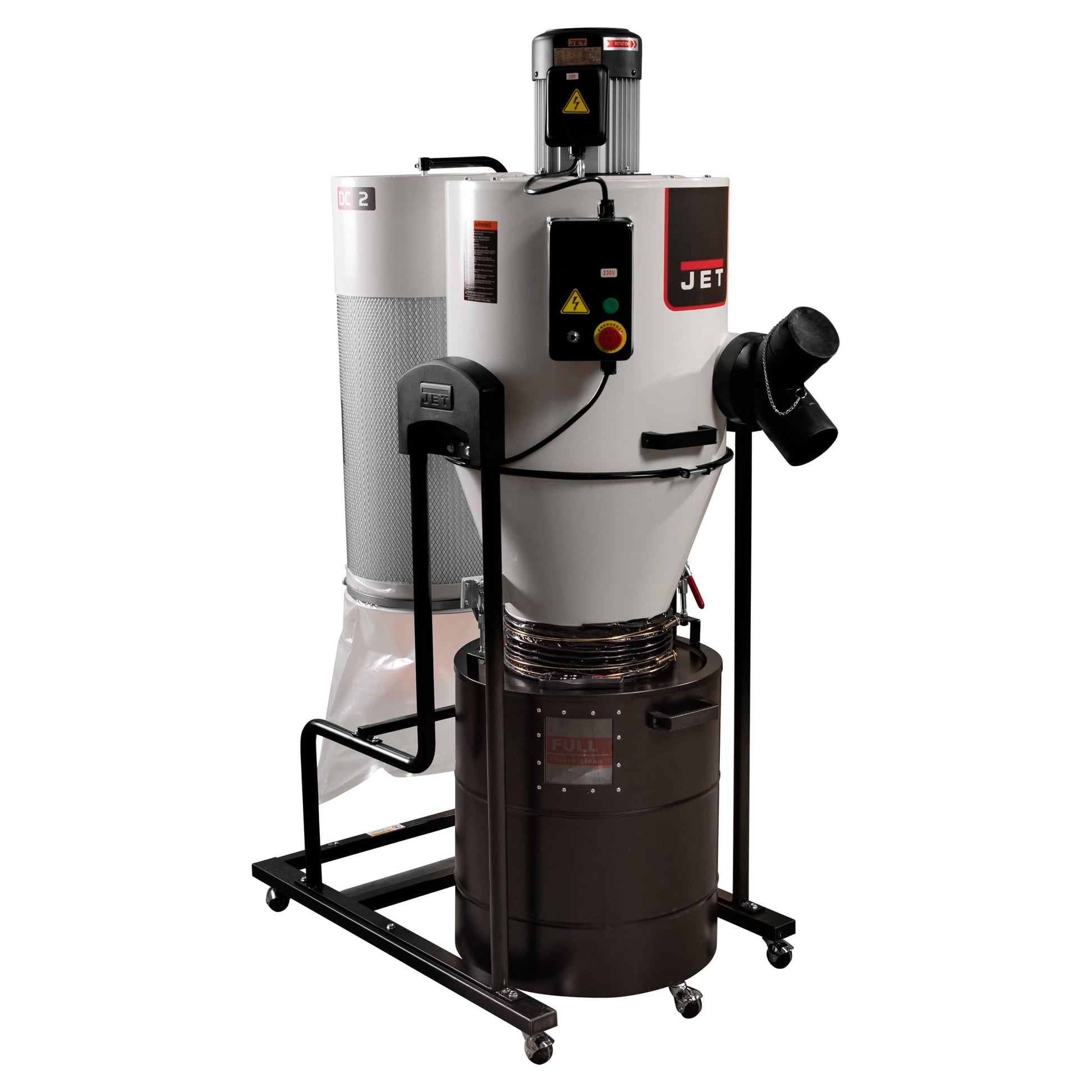 Cyclone Dust Collector with 2-Micron Canister Filter - 2 HP 1 Ph 230V - JCDC-2 alt 0