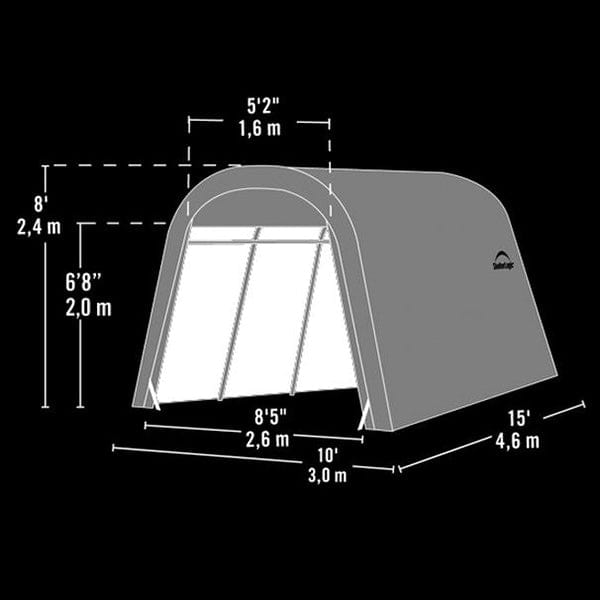 ShelterLogic Auto Shelter 10 x 15 x 8 RoundTop Instant Garage