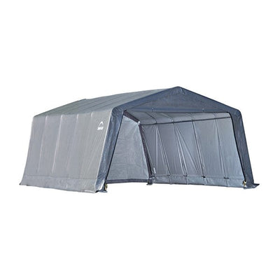 Garage-in-a-Box 12' x 20' x 8', Peak Style, Gray alt 0