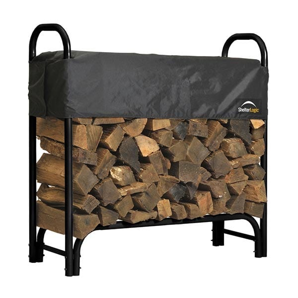 Buy ShelterLogic Firewood Rack-in-a-Box Heavy Duty with Cover, 4' at ...