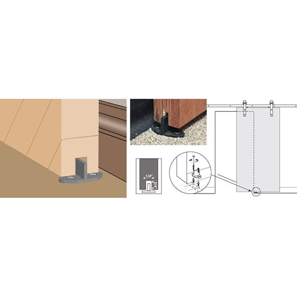 Black Solid Steel Sliding Rolling Barn Door Hardware Kit for alt 3
