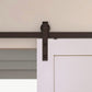 Espresso Solid Steel Sliding Rolling Barn Door Hardware Kit alt 0