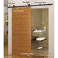 Black Solid Steel Decorative Sliding Rolling Barn Door Hardw alt 1