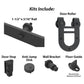 Black Solid Steel Sliding Rolling Barn Door Hardware Kit for alt 1