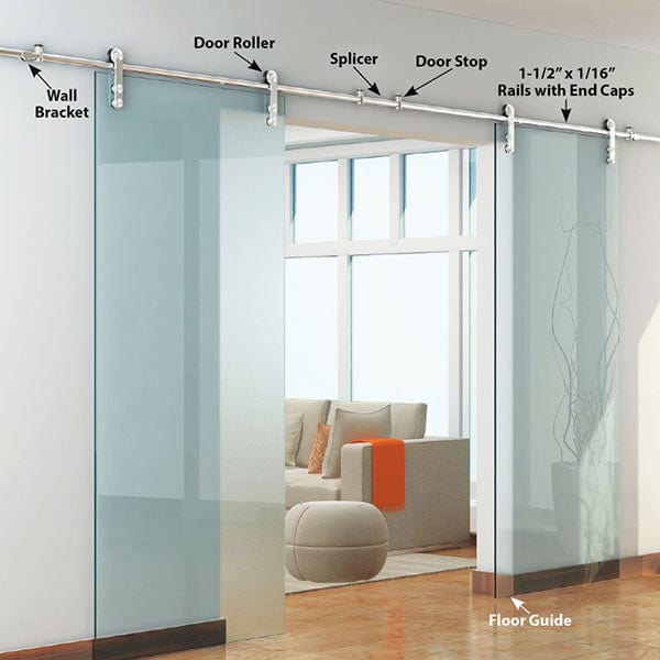 Stainless Steel -304  Grade-Sliding Rolling Door Hardware Ki alt 2