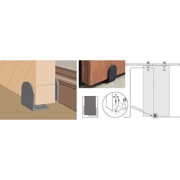 Stainless Steel Adjustable Floor Guides For Wood Doors alt 2