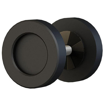Black 2" Diameter Knob for Wood or Glass Doors alt 0