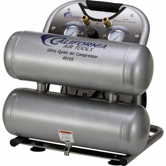 1HP 4-3/5 Gallon Oil-Free Twin Portable Steel Tank Air Compressor alt 0