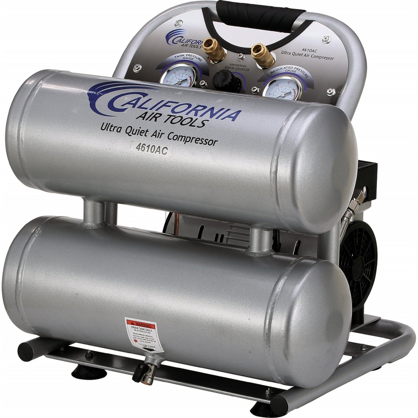 1HP 4.6 Gallon Oil-Free Twin Portable Aluminum Tank Air Compressor alt 0