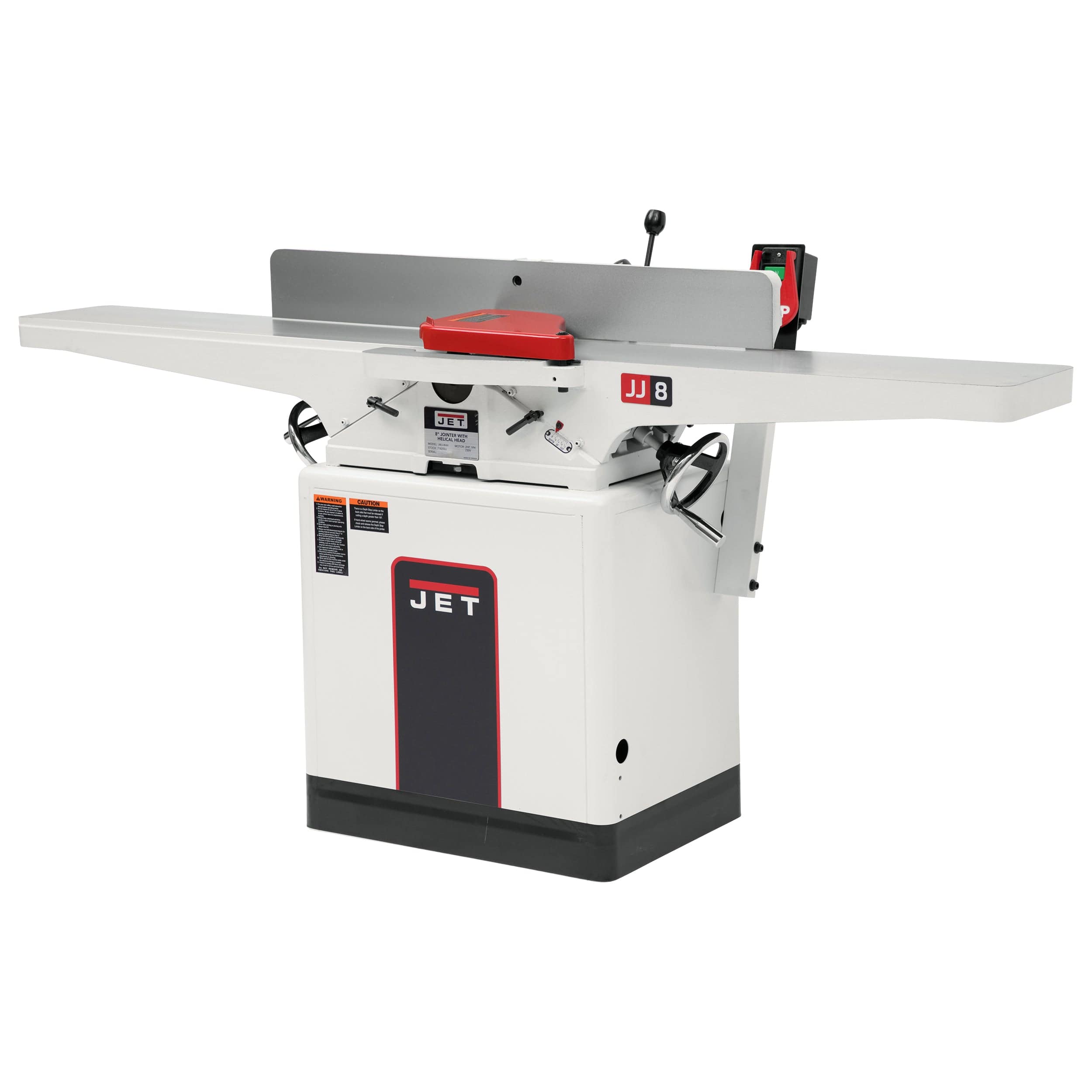 Jet 8" Jointer 2 HP 1 Ph 230V Helical Cutterhead JWJ8HH Woodcraft