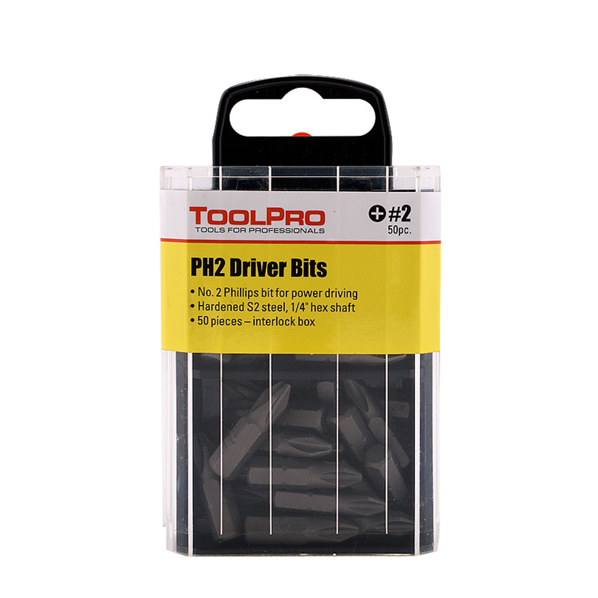 ToolPro #2 Phillips Bit, 50-Pack Interlocking Box alt 0