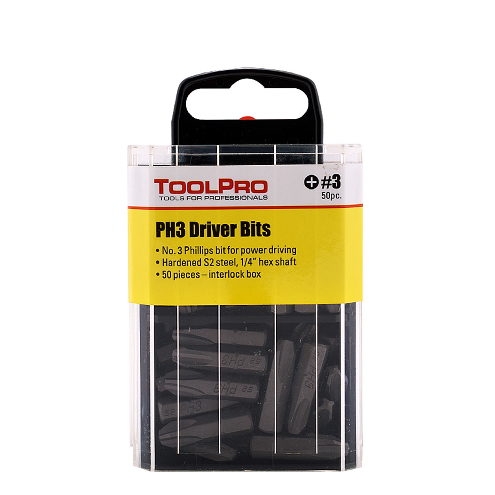 ToolPro #3 Phillips Bit, 50-Pack Interlocking Box alt 0