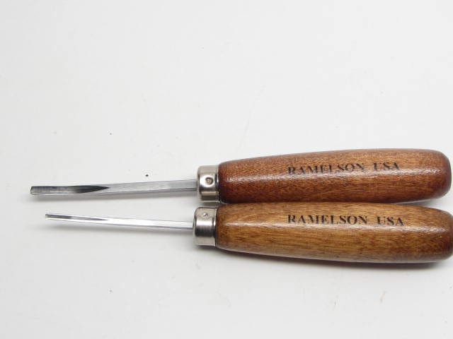 2pc Woodcarving Gunsmith Veiner Line Restoration Tool 9/64 & alt 0