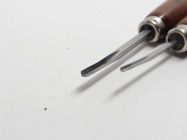 2pc Woodcarving Gunsmith Veiner Line Restoration Tool 9/64 & alt 1