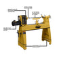 20" x 35" Woodworking Lathe with 6" Risers - 2 HP 1 Ph 220V - 3520C