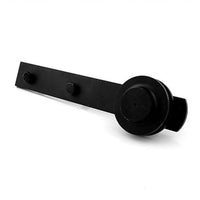 Barn Door Hardware Black Straight Strap 6'6" Rail alt 0