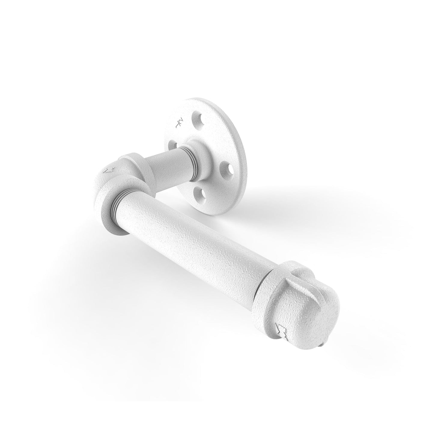  European Style Toilet Tissue Holder, Matt White Finish alt 0