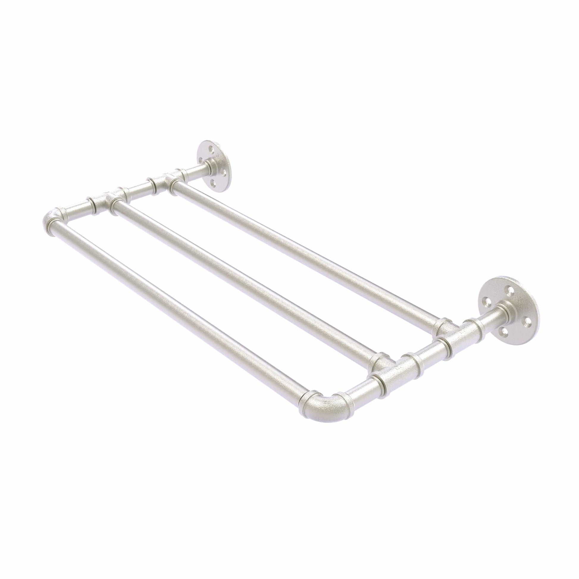  30" Wall Mounted Towel Shelf, Satin Nickel Finish alt 0