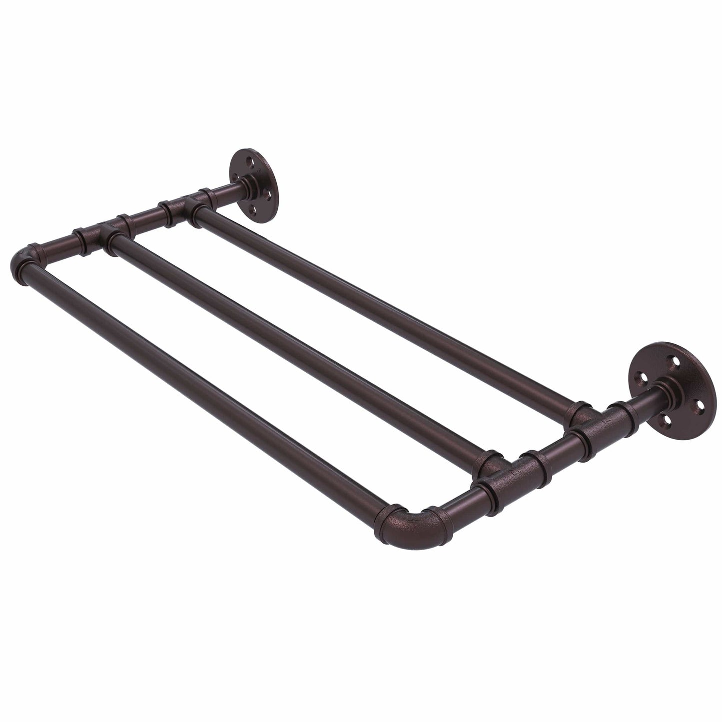  36" Wall Mounted Towel Shelf, Antique Bronze Finish alt 0