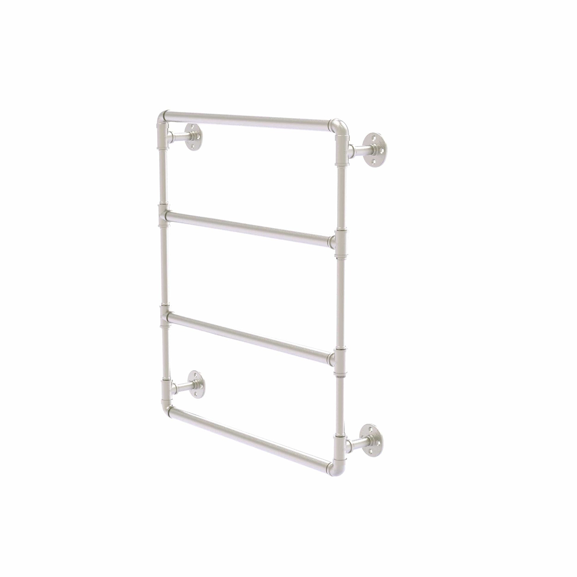  36" Wall Mounted Ladder Towel Bar, Satin Nickel Finish alt 0