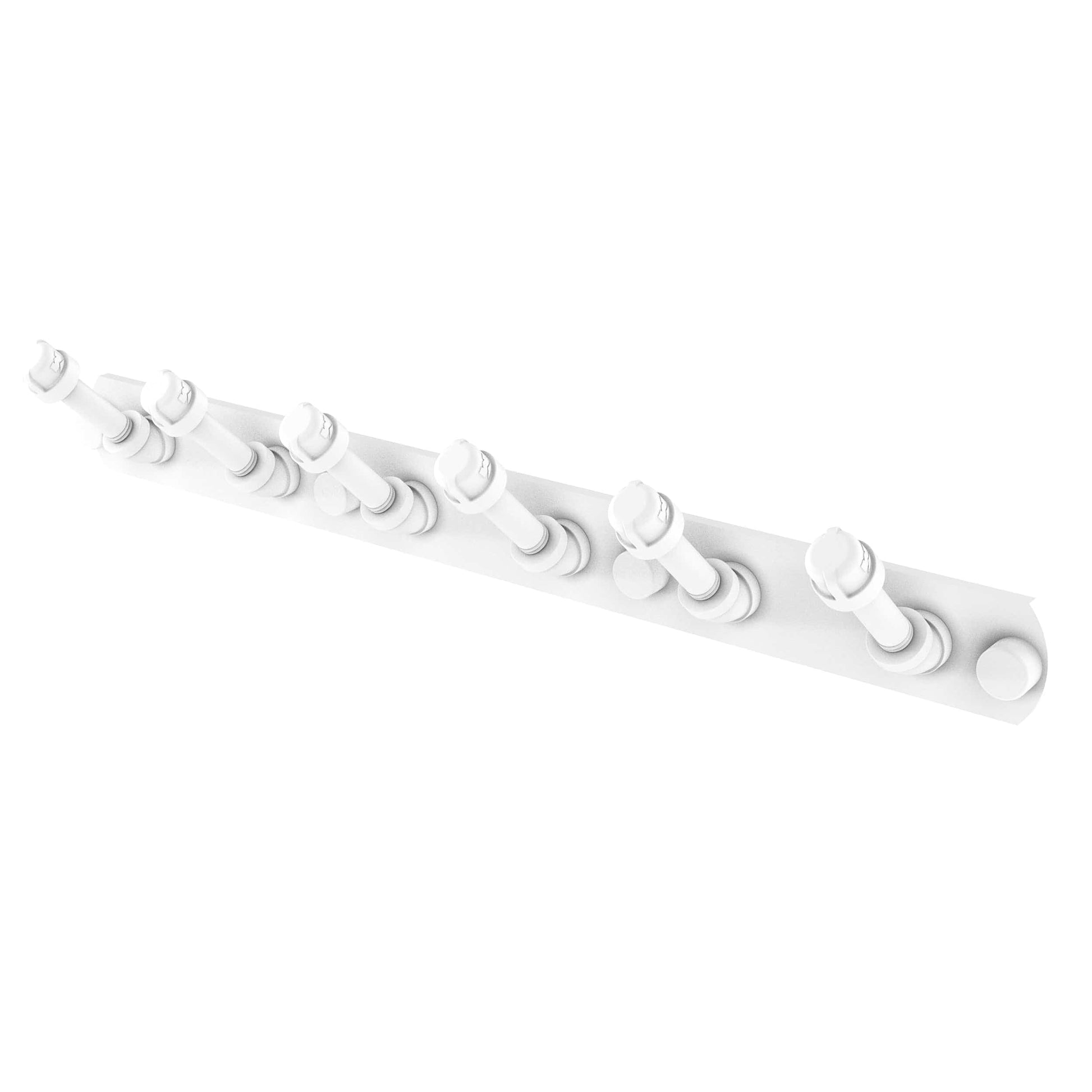  6 Position Tie and Belt Rack, Matte White Finish alt 0