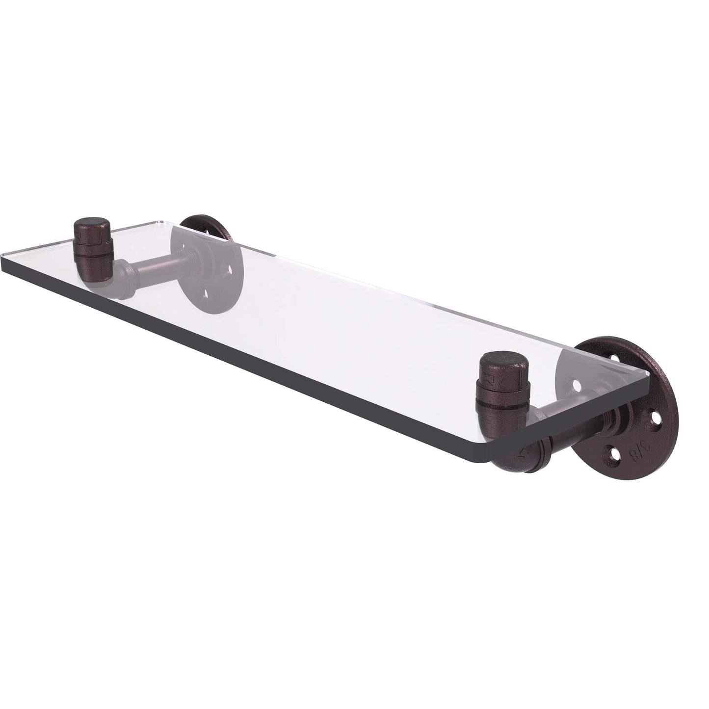  16" Glass Shelf, Antique Bronze Finish alt 0