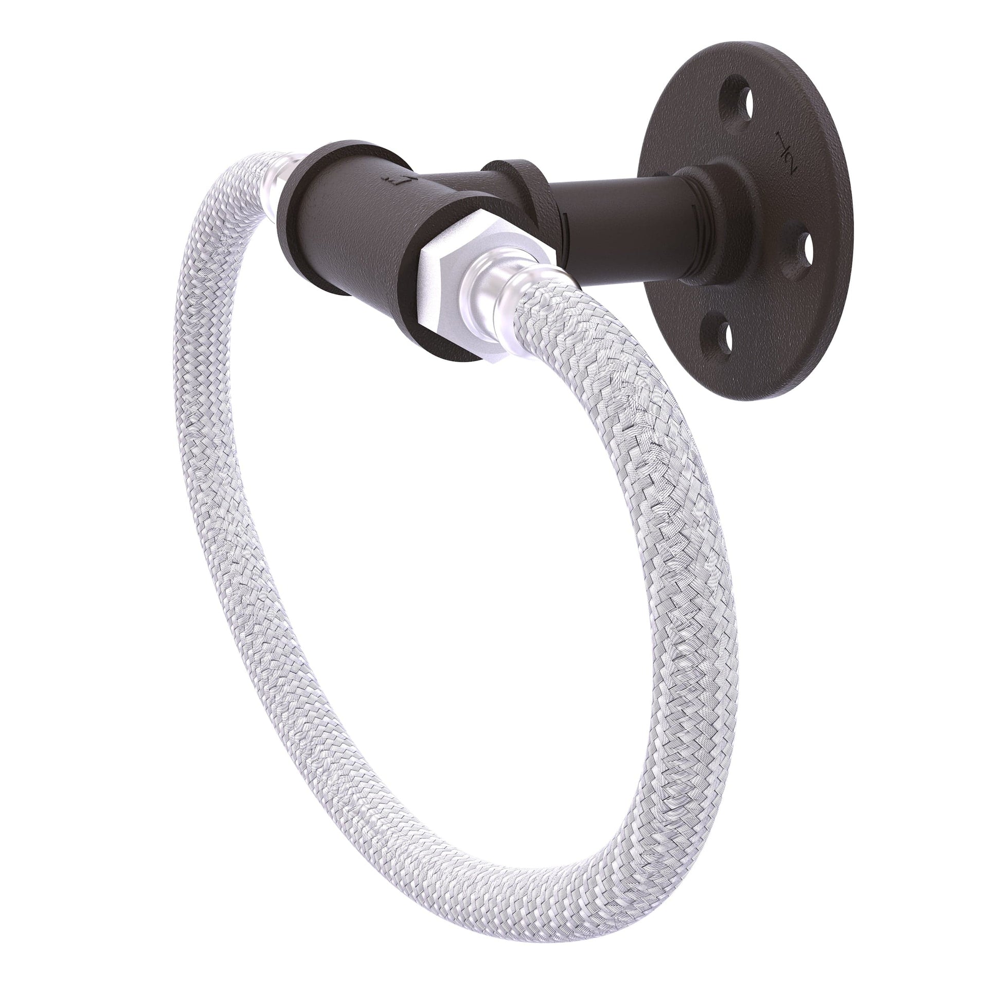  Towel Ring with Stainless Steel Braided Ring, Oil Rubbed Bronze Finish alt 0