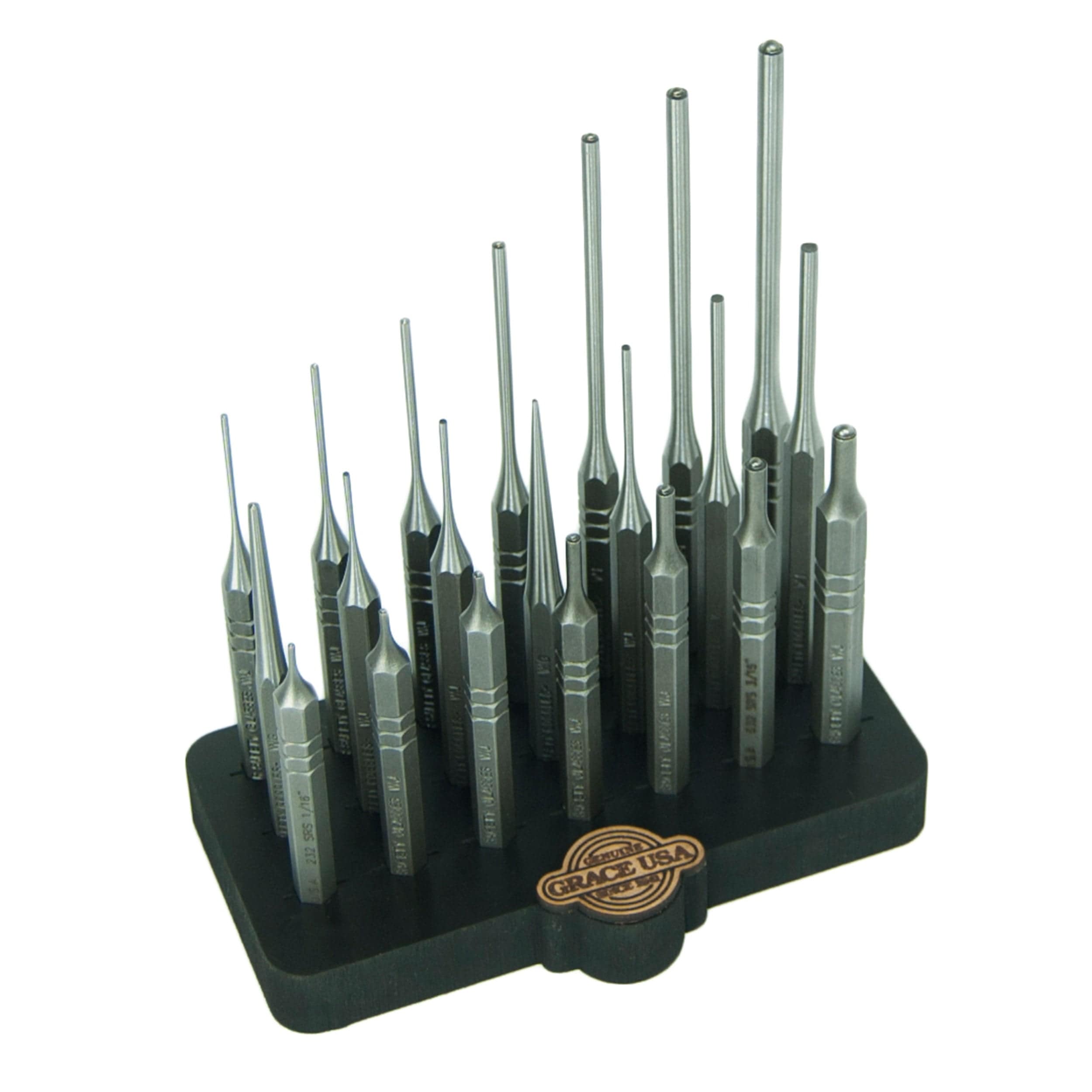 21 Piece Steel Punch Set w/Bench Block | Woodcraft