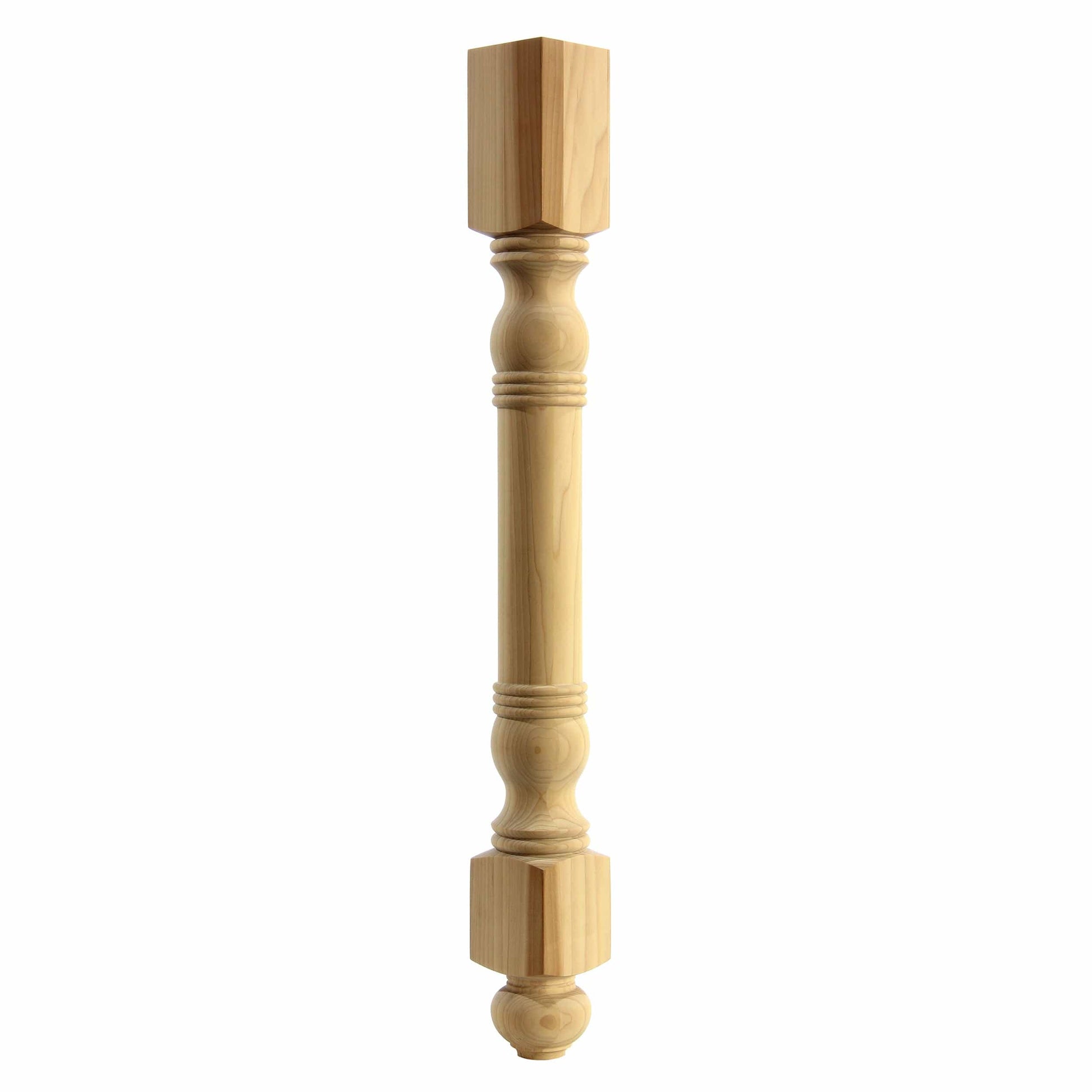 Turned leg, Style 117, 34.5"H  - Red Oak alt 0