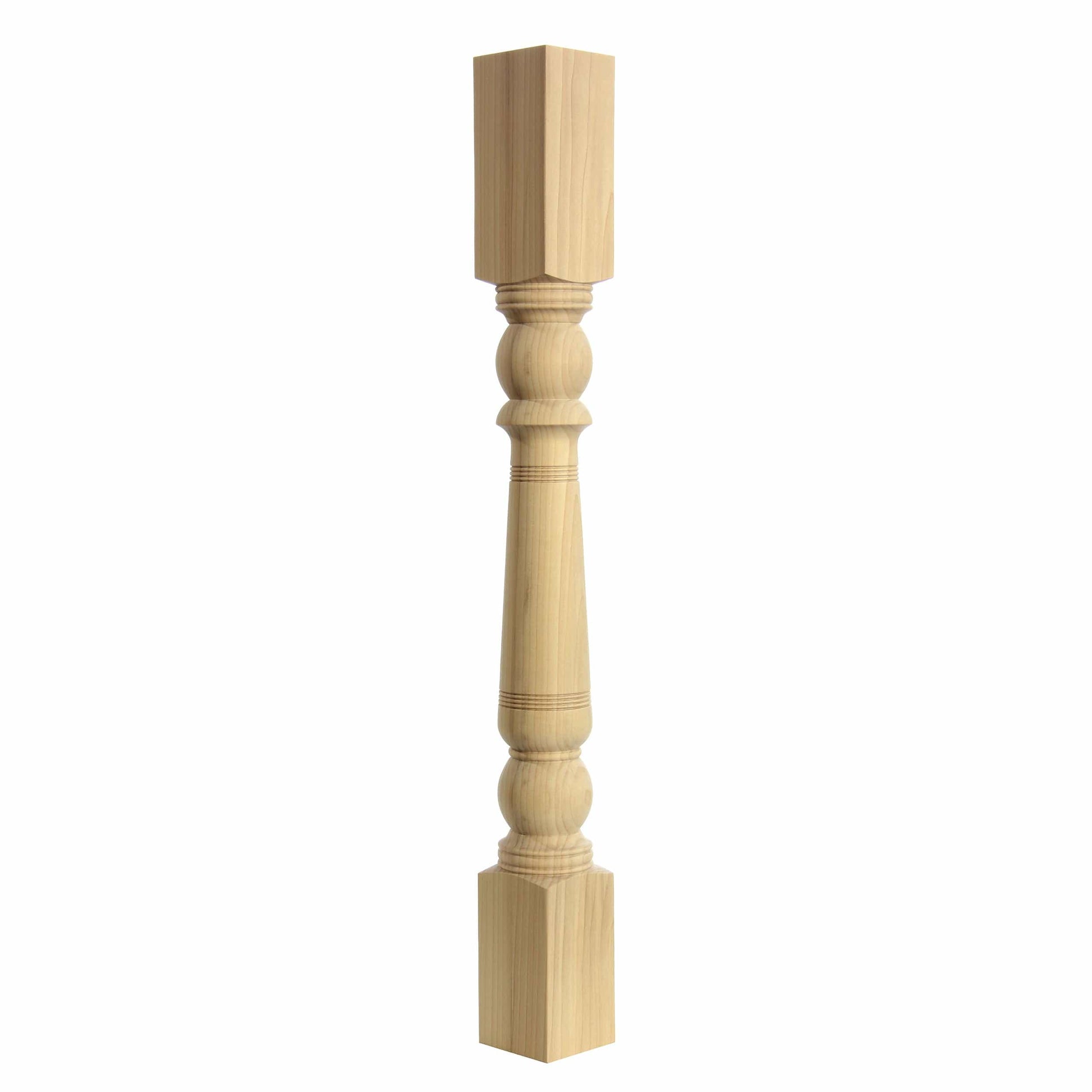 Turned post, Style 210, 34.5"H Clear Alder alt 0