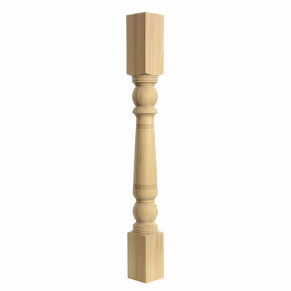 Turned post, Style 210, 34.5"H Clear Alder alt 0