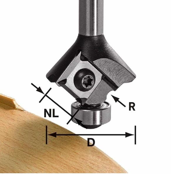 Frestool Router Bits Festool Radius Router Bit - 28 mm D - 3 mm CL | Woodcraft