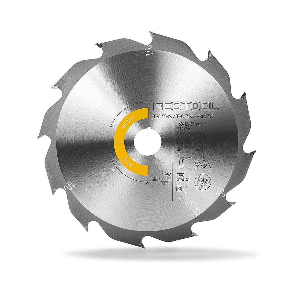  Saw Blade Wood Rip Cut HW 160 x 1,6 x 20 - PW12