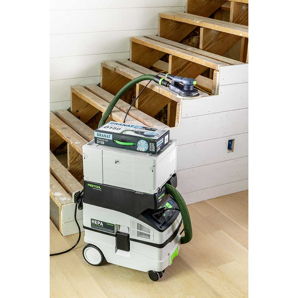 Limited Edition ETS EC 150/5 Sander Plus CT MIDI I HEPA Dust Extractor with 60 Piece Granat Abrasives Value Kit