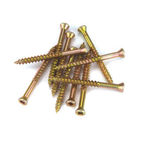 7 x 2-1/4 Square Drive Woodworking Screws, Trim Head, Yellow Zinc, 100-Piece alt 0