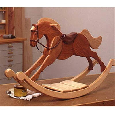 Woodworking Project Paper Plan to Build Playroom Palomino Rocking Horse alt 0
