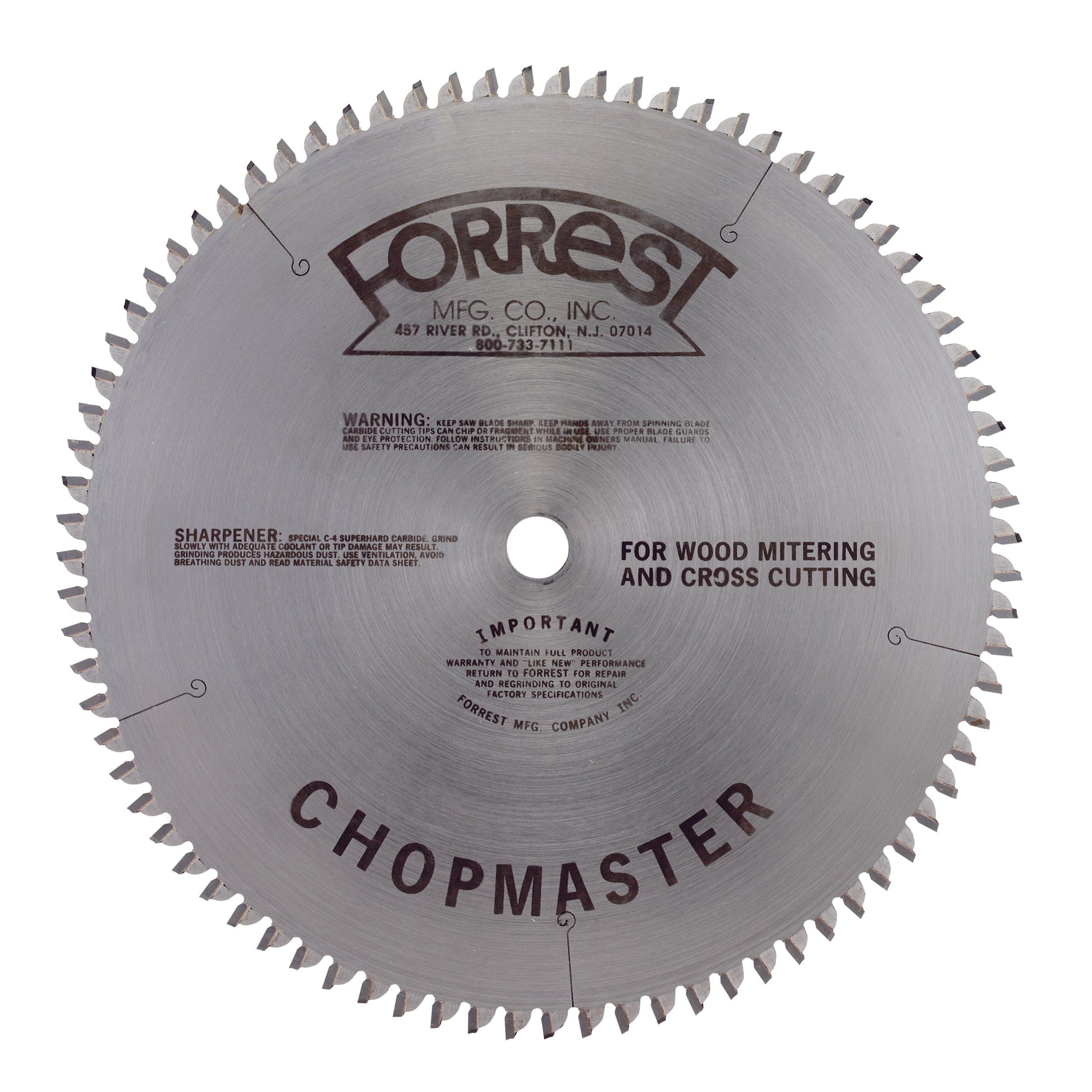 CM10806105 Chopmaster Circular Saw Blade 10" x 80 Tooth alt 0
