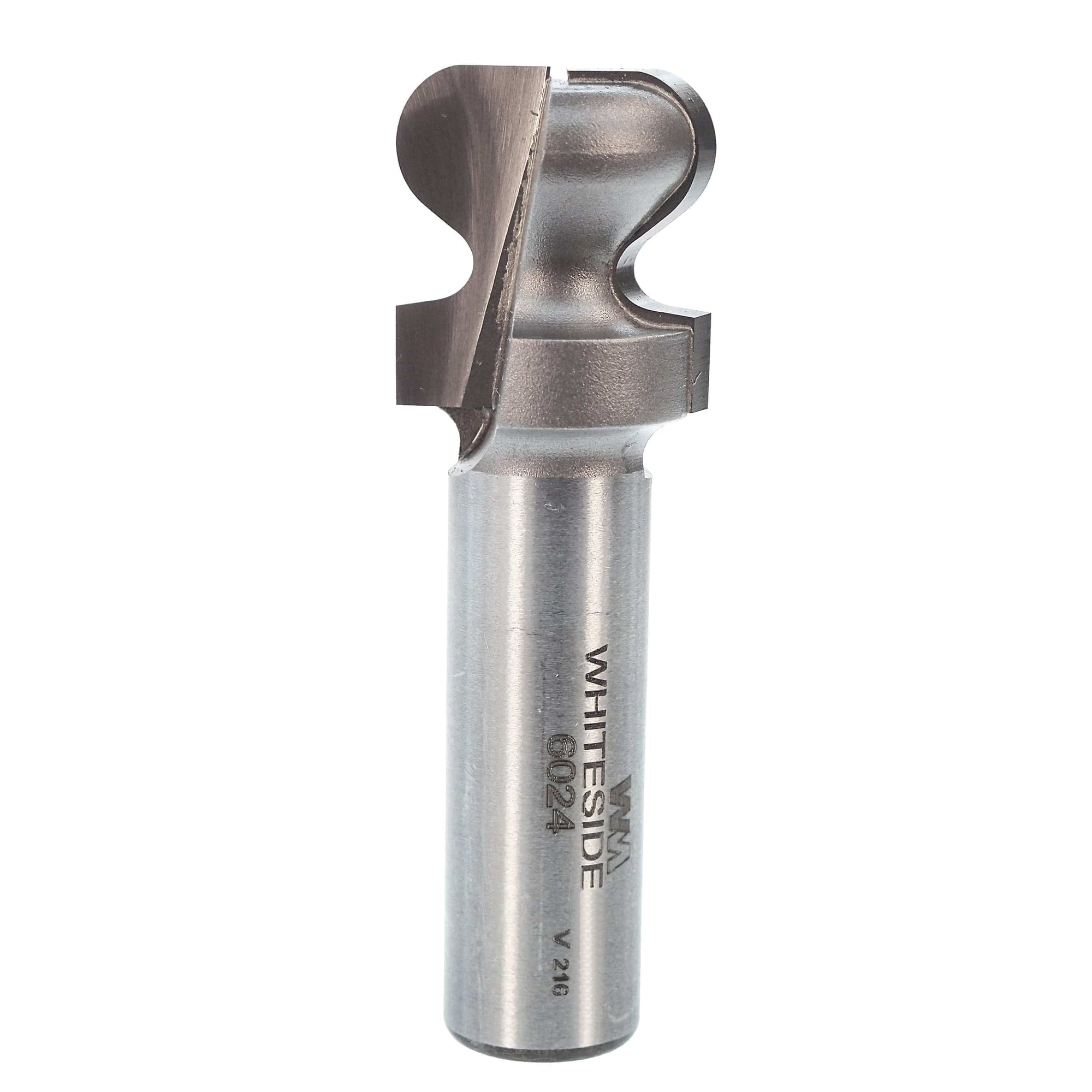 6024 European Style Drawer Pull Router Bit 3/16" R X 3/4" D X 7/8" CL X 2-3/8" OL alt 0