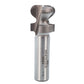 6024 European Style Drawer Pull Router Bit 3/16" R X 3/4" D X 7/8" CL X 2-3/8" OL alt 0