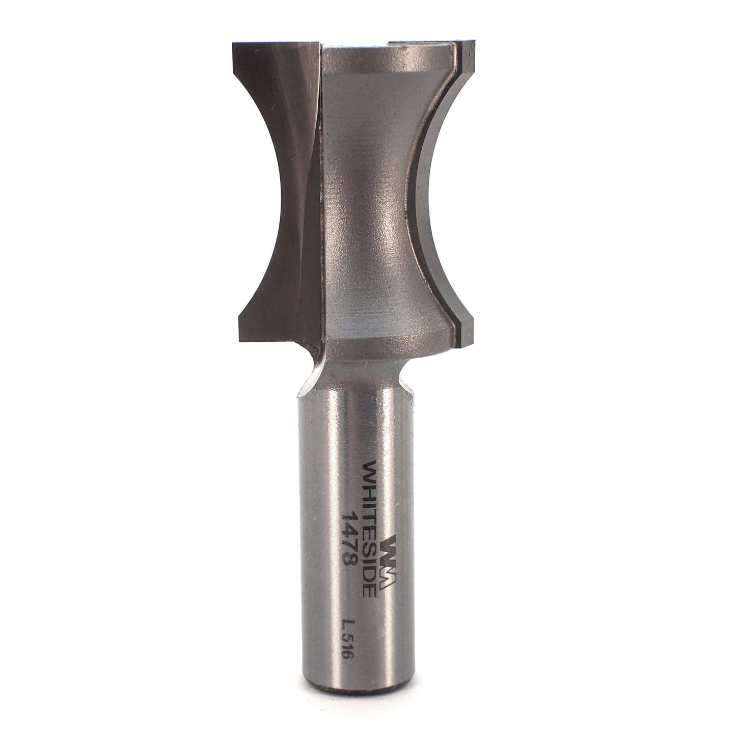 1478 Oval Edge (Half Bull Nose) Router Bit 1" A X 3/16" B X 1-1/4" CL 1" D alt 0