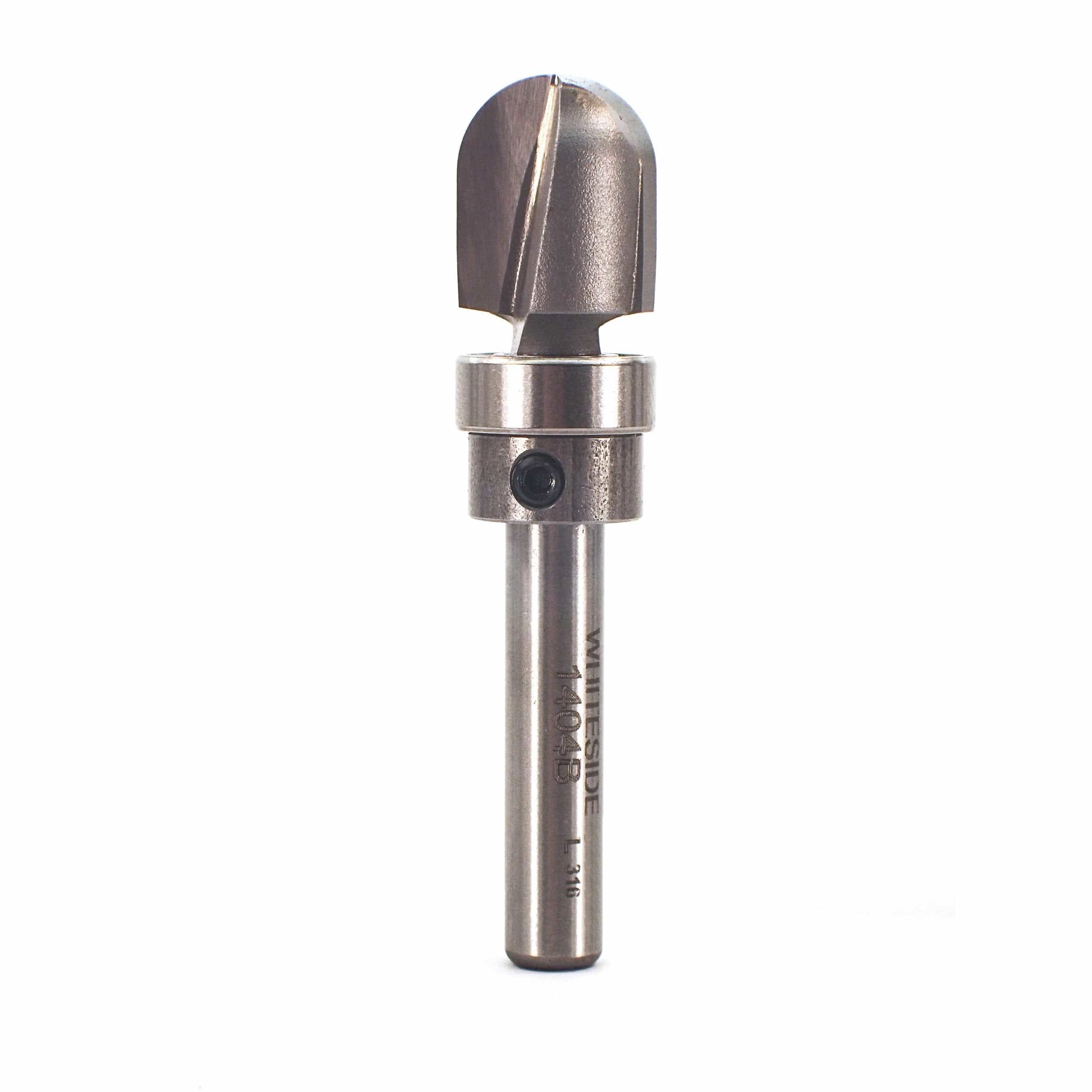 Whiteside Round Nose / Core Box Router Bit with Bearing Guide - 1/4
