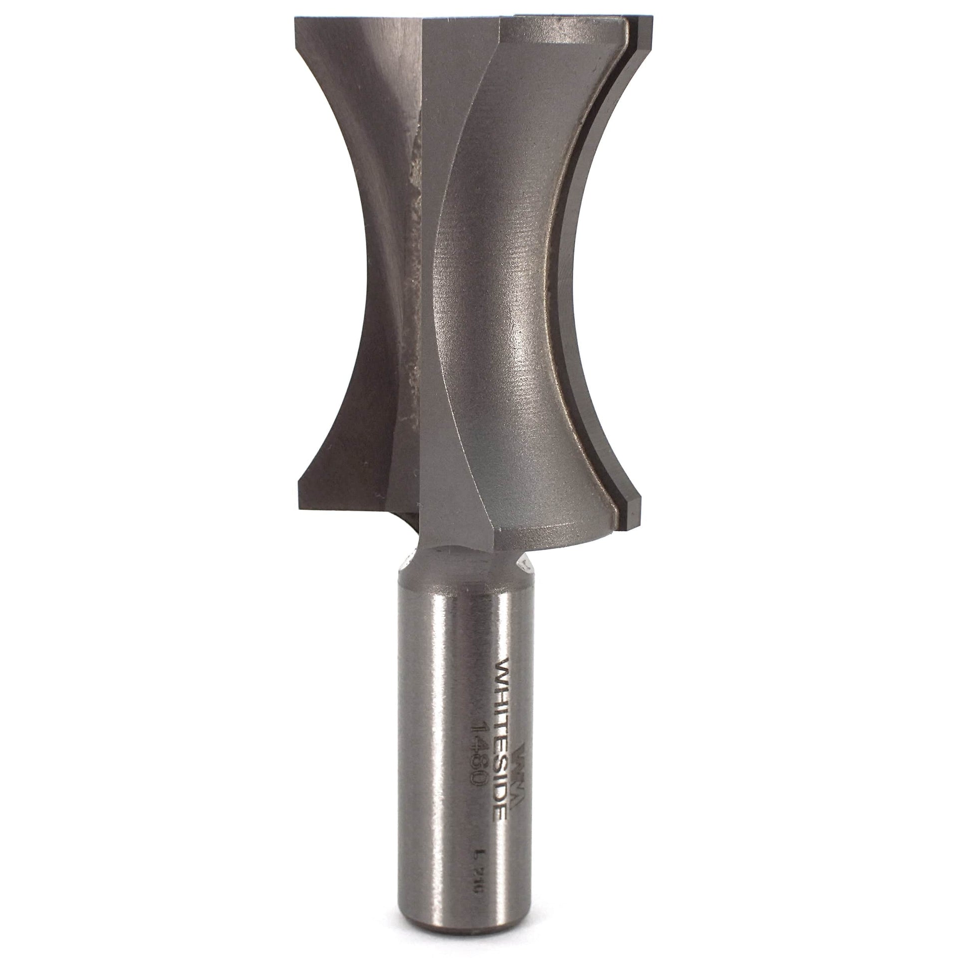 1480 Oval Edge (Half Bull Nose) Router Bit 1-1/2" A X 1/4" B X 1-3/4" CL 1-1/4" D alt 0