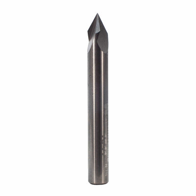 60° V-Groove, 3 Flute Bit, 1/4"Diam x 7/32"PL - 1/4" Shank alt 0